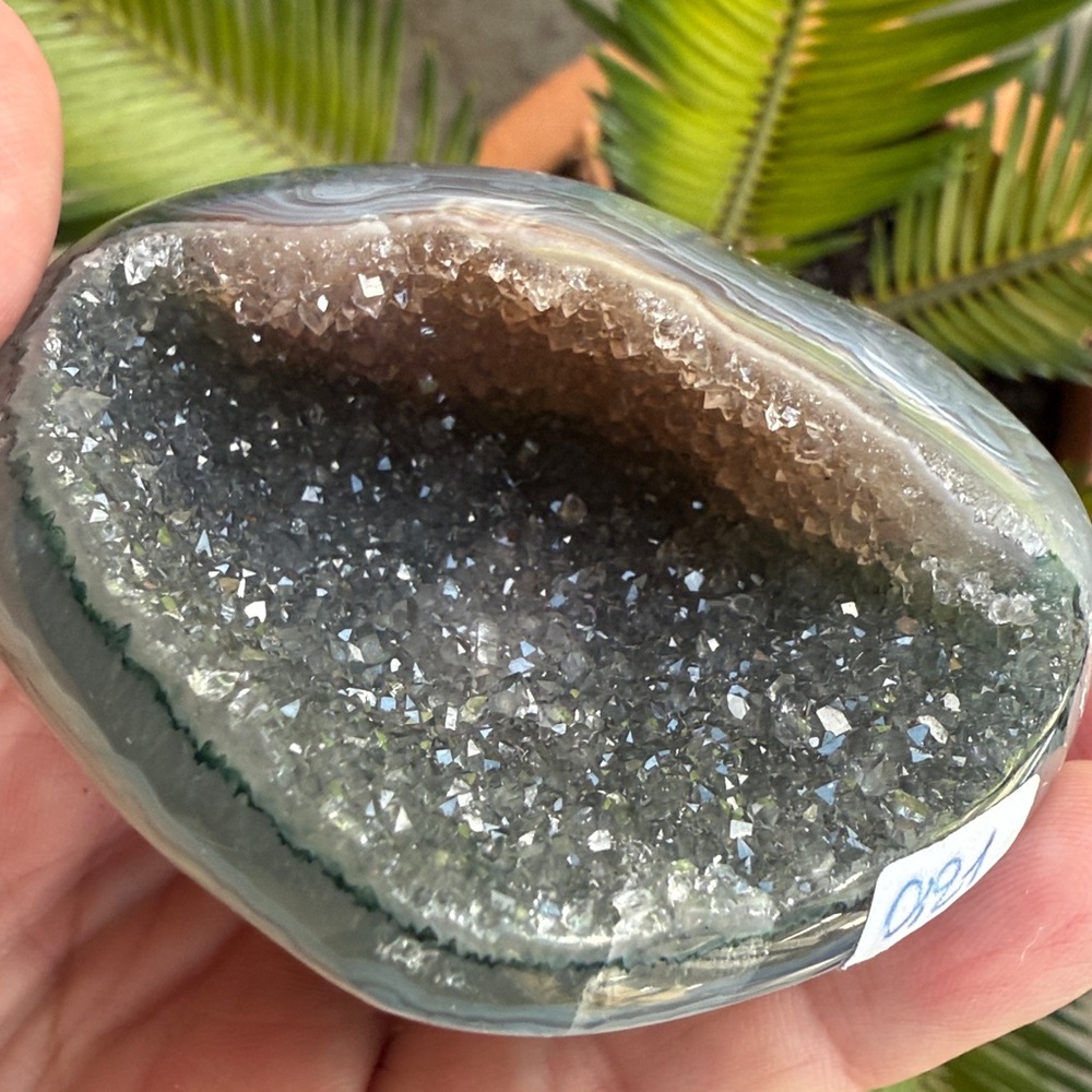 Agate crystal druzy heart - Picture 5 of 6
